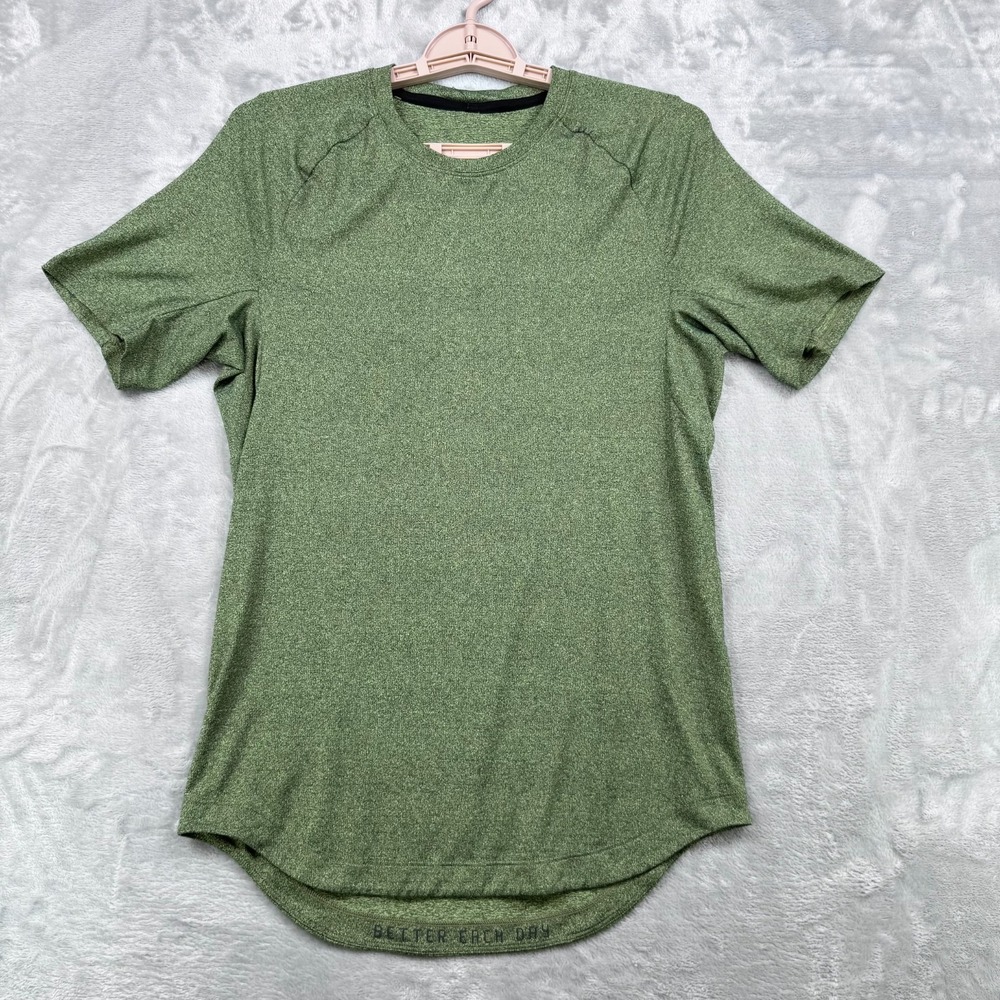 Lululemon Drysense Training Shirt Men Heather Green No Size Tag (S) Short Sleeve
